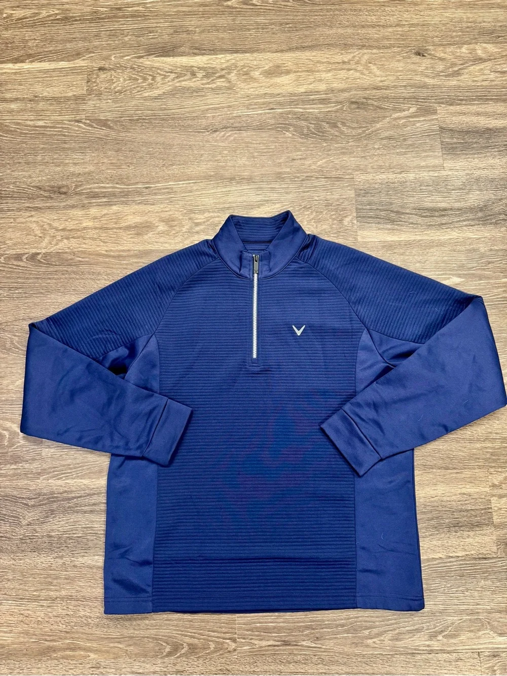 Callaway Opti-Dri Men’s M Blue Textured Quarter Zip Golf Pullover
